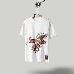 Travis Scott T Shirts x Mitchell x Ness FLORIDA STATE UNIVERSITY logo print short-sleeve