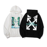 Off White hoodie speed bump landscape illustration fleece hooded