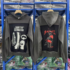 Saint Michael hoodie with printed design - fashionable
