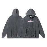 OW letter printing pattern washing water old hooded sweater