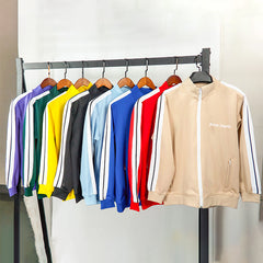 Palm Angels sweatshirt Striped zip-up cardigan