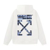 Off White hoodie Palm Letter Arrow Pattern Pullover Hood