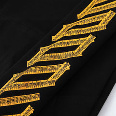 OW cordon arrow pattern pullover hooded sweatshirt