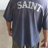 Unisex Vintage T Shirts SAINT MICHAEL La Lumi¨¨re (French for The Light) Limited Edition. Features heavyweight 320g fabric (post-wash weight) that matches the original specifications, along with vintage-style single-stitch and blind stitch (top-
