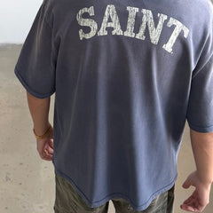 Unisex Vintage T Shirts SAINT MICHAEL La Lumi¨¨re (French for The Light) Limited Edition. Features heavyweight 320g fabric (post-wash weight) that matches the original specifications, along with vintage-style single-stitch and blind stitch (top-
