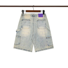 COUGH SYRUP Denim shorts Washable Rhinestones