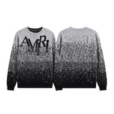 Amiri sweater Round-neck ink-wash painting style