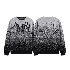 Amiri sweater Round-neck ink-wash painting style