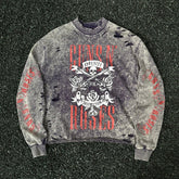 Unisex Vintage sweatshirt Guns N' Roses x Harley-Davidson Tour Limited Edition Crewneck Sweatshirt ¨C Heavyweight, Washed & Distressed Finish