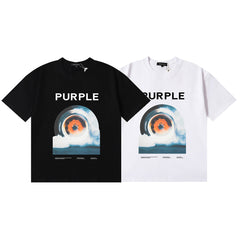 Purple T Shirts Tire Print