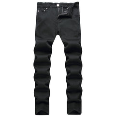 Mens Fashion Jeans pure black 5609#