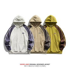 Men Pullover Hoodie Spring Hooded Sweater Men's Loose All-Matching Casual
