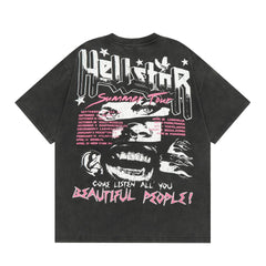 HS T Shirt Creative Cartoon Portrait Printing