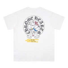 CHH Heart T Shirts Crowe Cartoon Comic Print Short Sleeve