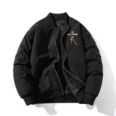 Mens Vintage Jackets Autumn/Winter Embroidered Jacket Padded Flight Suit Baseball Suit