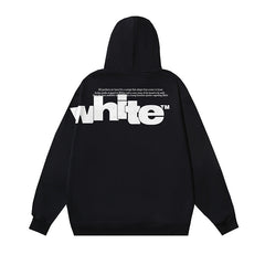OW creative large letter print pattern hooded sweater