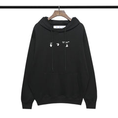 Off White hoodie blue melted arrow pattern hooded