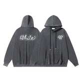 OW creative letter pattern washing water old hooded sweater
