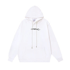 OW twine arrow pencil print pullover hooded sweater