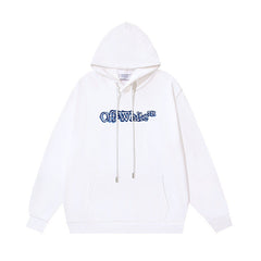 Off White hoodie Stereo Spray Arrow Pattern Sleeve Hood
