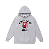 Bathing Ape Bape Hoodie Autumn/Winter Letter Print Loose Hoodie Pullover Ape Sweater