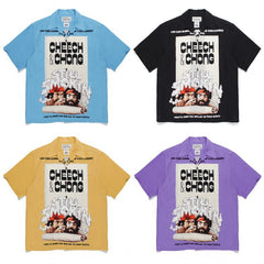 GUILTYPARTIES TIGER Shirts 22ss SMOKIN CHEECH & CHONG Hawaiian Short Sleeve Shirt Men
