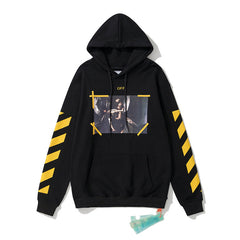 Off White hoodie Classic Baroque Angel Wing Pattern Hoodie