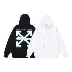 Off White hoodie Cyclone Letter Pattern Pullover Hood