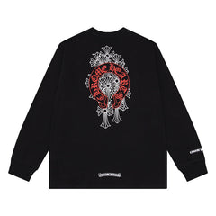 CHH Heart Long Sleeve Shirt Unisex Fashion Loose Long Sleeve Shirt