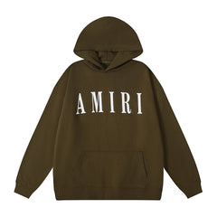 Amiri Hoodie AMI Letter logo print hooded sweater for men and women