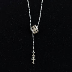Chrome Hearts Necklace Vintage Hollow Circle Cross Pendant Versatile Men and Women