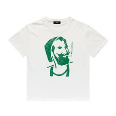 Amiri T Shirt Letter Print Casual Hip Hop High Street round Neck Short Sleeve T-shirt