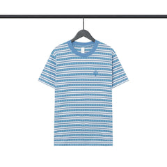 CHH Heart T Shirts Poison Home Stripe Jacquard Embroidery Short Sleeve Couple T-Shirt