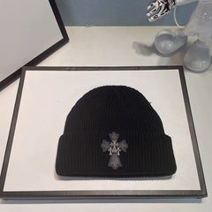 CHH Heart Beanie Vintage Cross Wool Knitted Hat
