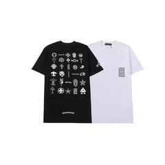 CHH Heart T Shirts T-Shirts Trendy logo print crew neck short sleeves