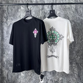 CHH Heart T Shirts Cross Horseshoe Printed Cotton Loose Casual T-Shirt