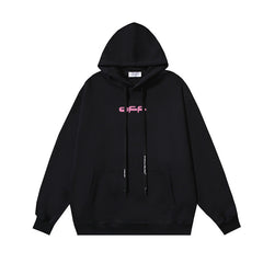 OW Fire Dragon Bee Graphic Print Hooded Sweatshirt