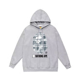 Bathing Ape Bape Hoodie Autumn/Winter Letter Print Loose Hoodie Pullover Ape Sweater