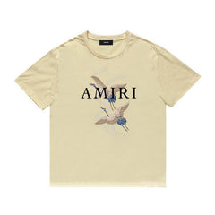 Amiri T Shirt Casual Hip Hop round Neck Short Sleeve T-shirt