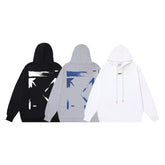 OW graffiti arrow print pattern pullover hooded sweater
