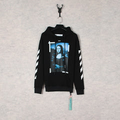 Off White hoodie Mona Lisa frame pattern hooded