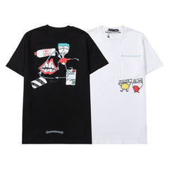 CHH Heart T Shirts Crowe Summer Short Sleeve Hip Hop Men's and Women's T-Shirts