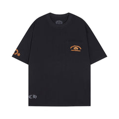 CHH Heart T Shirts CROW Summer Short Sleeve Embroidery Crew Neck Loose