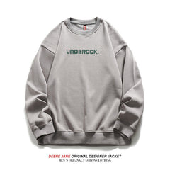 Men Pullover Hoodie Spring Cotton round Neck Sweater Men's Loose All-Matching