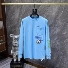 CHH Heart Long Sleeve Shirt Unisex Fashion Loose Long Sleeve Shirt