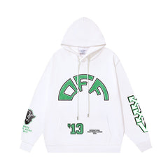 Off White hoodie Alligator Alphabet Pattern Pullover Hood