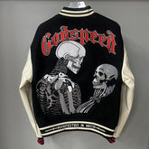 Godspeed Jacket Baseball Jersey Jacket Embroidered Loose Stand Up Collar