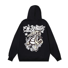 OW Dragon Alphabet Arrow Pullover Hooded Sweater