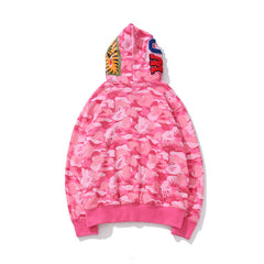 Bathing Ape Bape Hoodie Flame Camouflage Shark Autumn