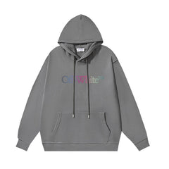 OW oil painting angel pattern pullover hooded sweater